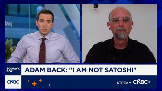Watch CNBC's full interview with Adam Back on bitcoin creator theory