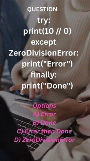 Python Exception Handling Challenge 🔥 | try, except & finally #Shorts