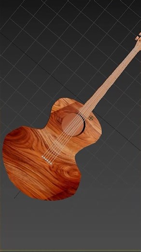 “Low Poly Guitar 3D Model in Autodesk 3ds Max” #LowPoly#Guitar#Autodesk3dsMax#3dsMax