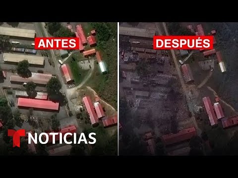 Imágenes satélitales muestran el antes y después del fuerte donde estaba Maduro | Noticias Telemundo