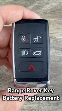 Land Rover RANGE ROVER SPORT & EVOQUE Key Fob Battery Replacement #landrover #diy #carkeybattery