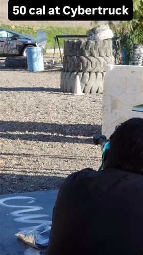50 cal shot at Tesla Cybertruck by @tarantactical Barrett M82 Long Range Sniper Rifle .50 BMG & reactions from Franz from Tesla @tetianagaidar @colionnoir @armoredcyberglass #fyp #viral #tesla #bulletproof #cybertruck | Tesla Owners of Silicon Valley