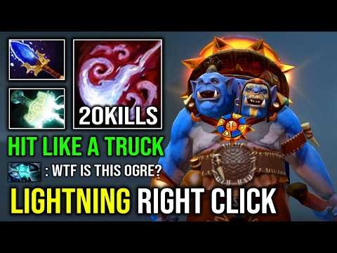 WTF Lightning Right Click 100% Perma Stun Lock 1 Shot Fireblast Hit Like a Truck Ogre Magi Dota 2