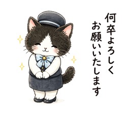 Black Tuxedo Cat Bus Guide – LINE貼圖 | LINE STORE