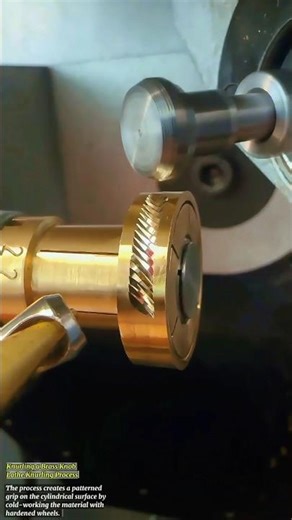 Knurling a Brass Knob | Lathe Knurling Process