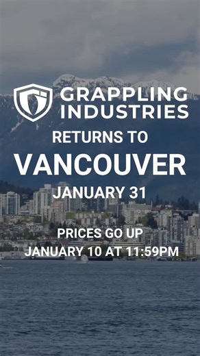 Grappling Industries, the world’s premier Round Robin Gi and NoGi tournament returns to VANCOUVER on JANUARY 31! 🇨🇦 🚨 Prices go up soon! Register now to secure your spot! From nonstop action to unbeatable value, here’s why competitors around the world choose Grappling Industries ➡️ 💥 At Grappling Industries, our prices ALWAYS include both a Gi AND NoGi division! 🤼‍♂️ We offer Gi and NoGi divisions for Kids, Teens, Adults, Masters, and Seniors of all levels. 🔁 Compete in our world renowned 