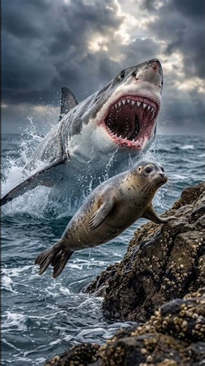🦈 Seal vs Great White Shark — The Escape Nobody Expected!