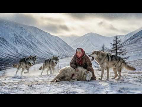 Wolves Attack the Sheep, But an Old Woman Arrives to Save It