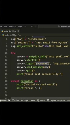 Python Automatic Email Sending Tutorial | Send Emails Automatically Using Python #python #automation