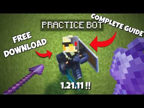 Minecraft 1.21.11 PvP Bot Map Tutorial 🔥 Full Install & How to Use (Theobald)