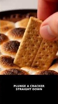 3-Ingredient S'mores Dip (Gooey Pull!) #ViralFood #EasyRecipes #TrendingRecipes #Shorts