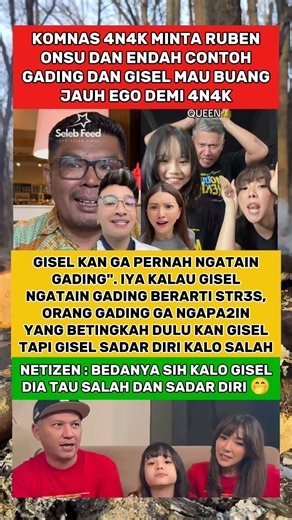 Contoh Gading Dan Gisel #gadingmartin #giselle #rubenonsu #sarwendah