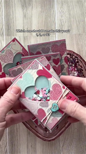These Valentine projects were favorites last year and still make me smile 💕 Tell me — 1, 2, or 3 — which one should I remake for this year? #papercrafts #valentinediy #valentineideas #diyholidaycraft #newyearcrafts
