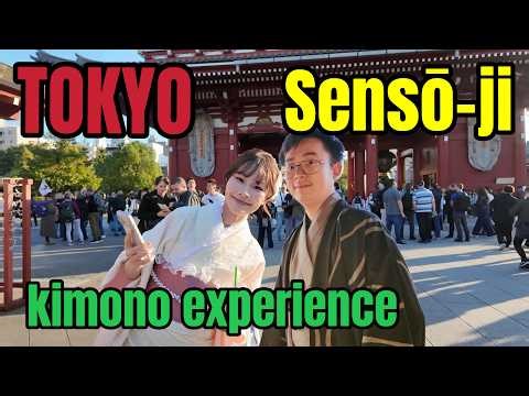A Day in Asakusa, Tokyo: Kimono, Street Food & Omikuji | Sensoji Japan vlog