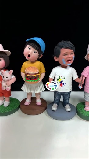 Gentle Smiles from Wobbling Handmade Clay Bobbleheads