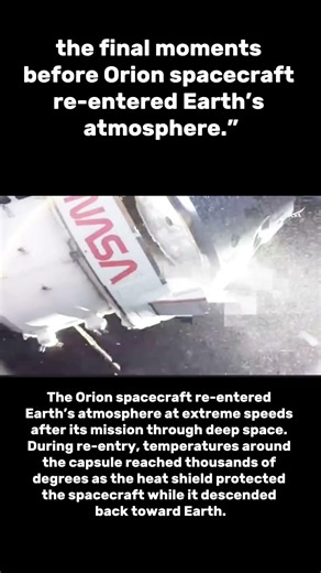 Orion Spacecraft Re-Entering Earth