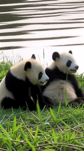 We saw some very cute panda cubs playing around by the lake.