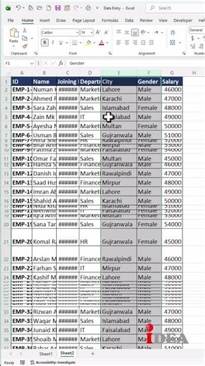 Lesson-17 | Excel for Beginners to Advanced | How to Auto Adjust Column Width & Row Height in Excel