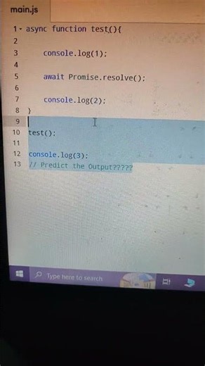 JavaScript Interview Question 🤯 Predict the Output | Async/Await Trick #shorts
