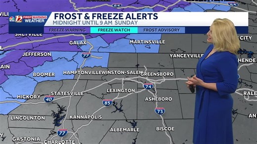 Frost and freeze risk, May 2 update | Warming trend in North Carolina to begin the workweek