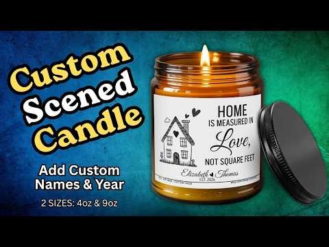 Scented Candles - CUSTOM House Candle, Personalized Homeowner Gift, Housewarming Present, C22