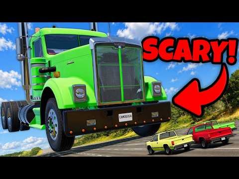 Surviving MASSIVE Cars is TERRIFYING in BeamNG Drive!