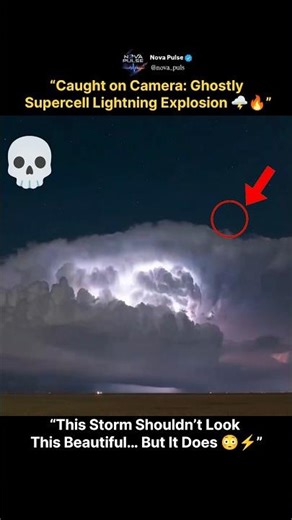 Caught on Camera: Ghostly Supercell Lightning Explosion| #shorts #cosmos #moon #space #viral #orbit
