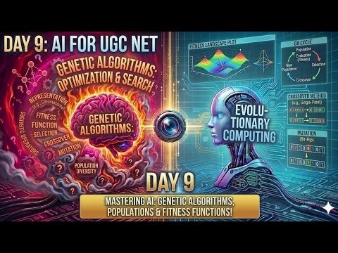 Day 9: Genetic Algorithms & Evolutionary Computing | AI for UGC NET Computer Science in Hindi/Urdu