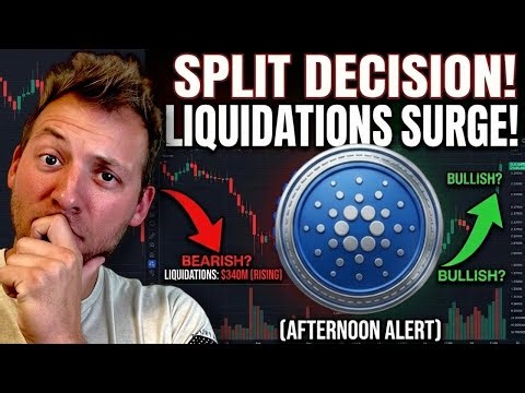 CARDANO ADA - Afternoon Split Decision! Liquidations Continue to Rise!