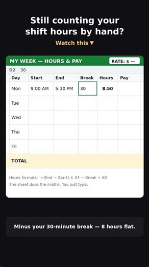 Stop Counting Your Work Hours By Hand ⏰ #shorts
