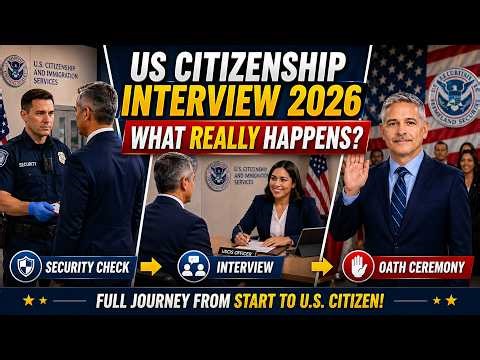 US Citizenship Interview 2026 Full Simulation - From Security Check to Oath Ceremony Step by Step