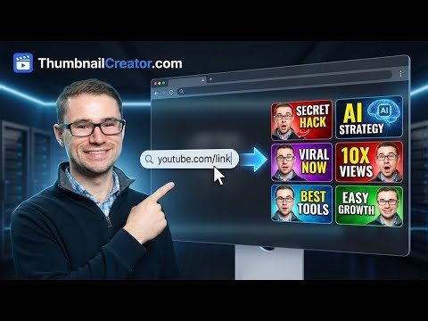Create YouTube Thumbnails with AI from the Video URL with ThumbnailCreator.com AI Thumbnail Creator