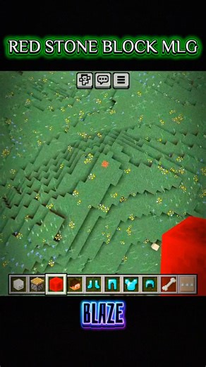 Red Stone Block MLG 🤩🤨!! #minecraft