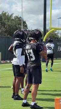 Marvin Harrison Jr. at his first Texans practice