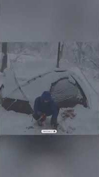 ❄️ Solo Camping in Deep Snow! 🏕️🔥 | Bushcraft Survival #Shorts #bushcraft #camping #survival