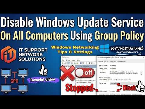 How to Disable Windows Update Service on All Computers Using Group Policy (GPO)