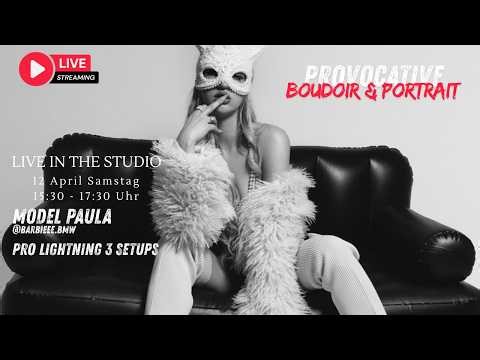 Live From My Photography Workshop – Studio Lighting Setup with Model Paula | Boudoir & Portrait