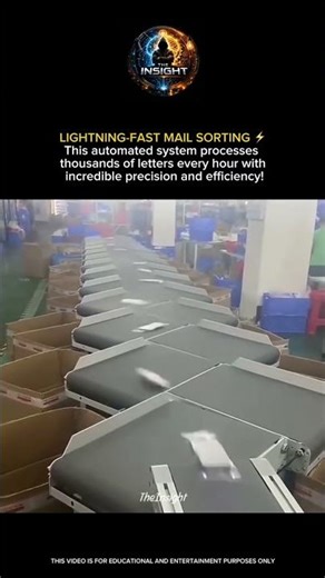 Unbelievable High-Speed Mail Sorting Machine in Action!