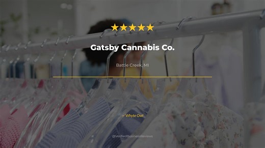 Whyte Owl reviews Gatsby Cannabis Co. — Store Review Battle Creek, MI | 5★