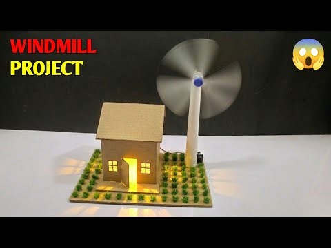 Windmill Working Model | Science Exhibition Project | Generate Electricity at Home |DIY Wind Turbine