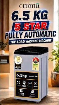Croma 6.5 kg 5 Star Fully Automatic Top Load Washing Machine #croma #toploadwashingmachine #washing