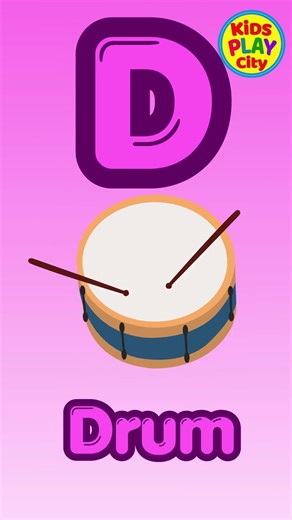 Letter D Song 🔤 D is for Dog Duck Drum 🐶🦆🥁 ABC Learning for Kids 🎵 | Kids Play City