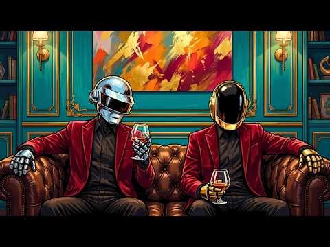 🤖 Daft Punk Crimson Lounge Soul Funk Groove | Chill Disco, Synthwave, Chillwave, Neo Soul Playlist