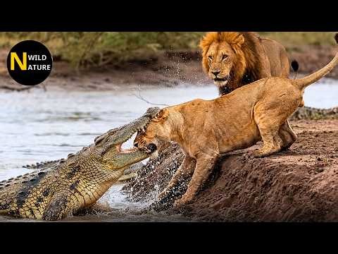 Crocodile Vs Lion - Savageest Fights In The Animal Kingdom | Wild Animal Fights