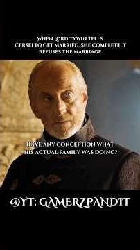 When Lord Tywin tells Cersei to get married, she completely refuses the marriage🔥⚔️| #gameofthrones