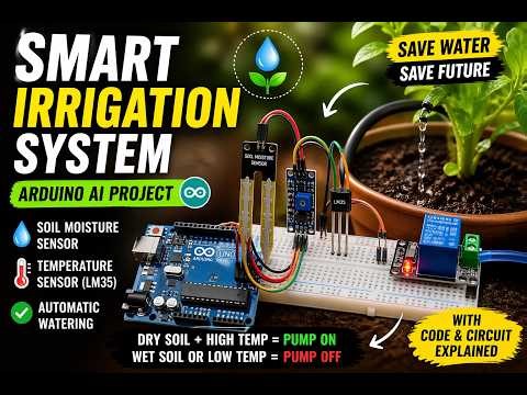 Smart Irrigation System using Arduino 🌱💧 | Automatic Watering System | Save Water with AI