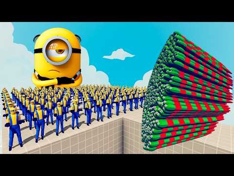 200x MINIONS + 1x GIANT vs EVERY GOD Totally Accurate Battle Simulator TABS