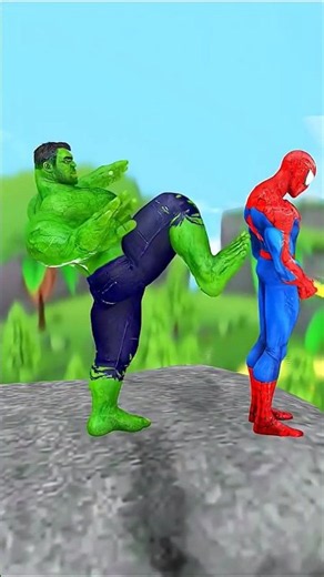 Hulk Kicks Spider Man off the building Funny Animation The Best Laugh #spiderman #funny