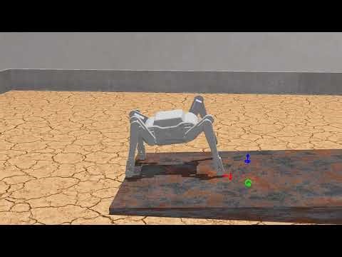 RoBug - successfully climbing an obstacle, Webots simulation