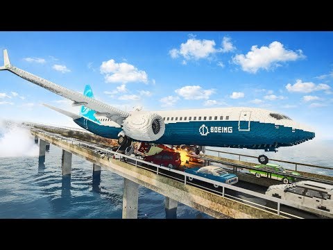 Planes Landing and Crashing on a Bridge | Teardown Physics